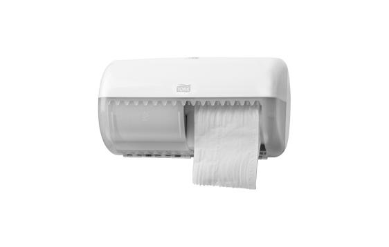 770359 Tork 557000 Dispenser TORK Twin toalettpapir T4 hvit 